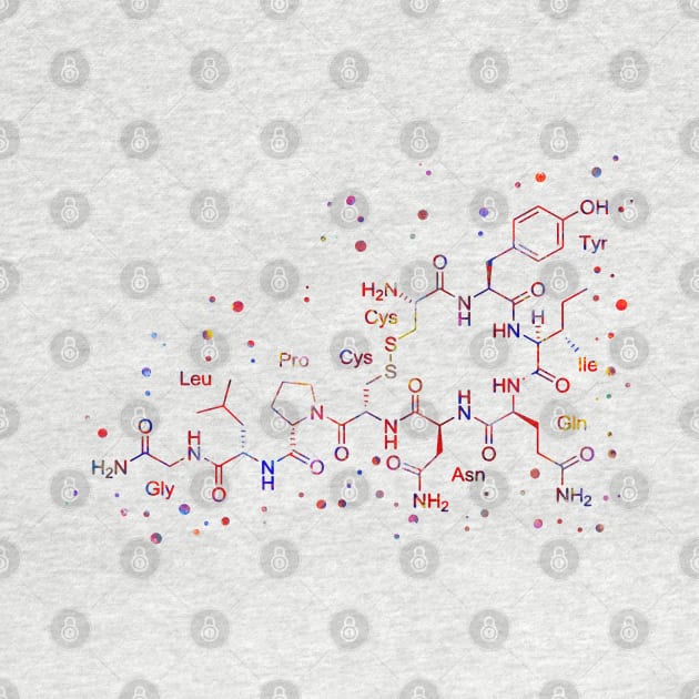 Oxytocin molecule by RosaliArt